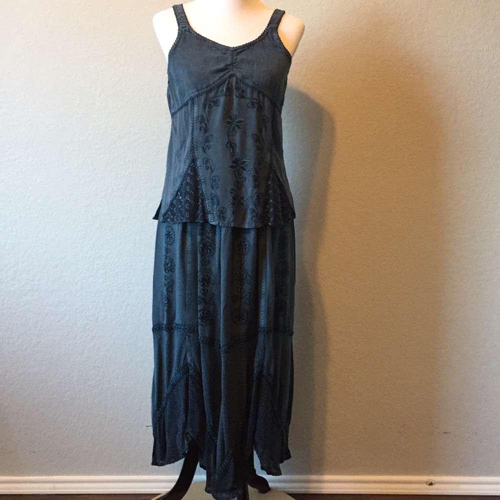 Vtg 2 Piece MAGIC Skirt Top Festival Gypsy Boho